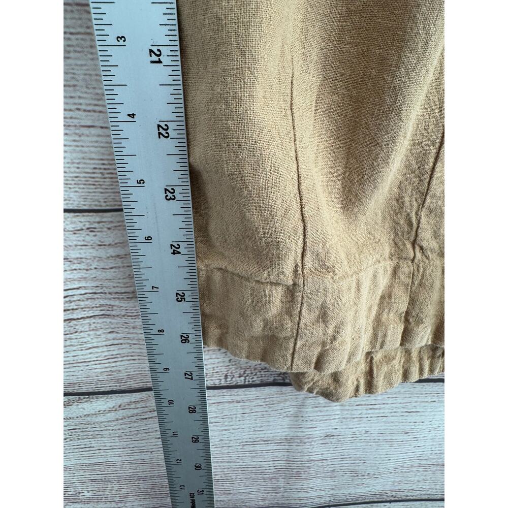 Free People Free EST Linen Blend Wide Leg Pull On Pants Womens Small Beige Tan - Picture 8 of 13